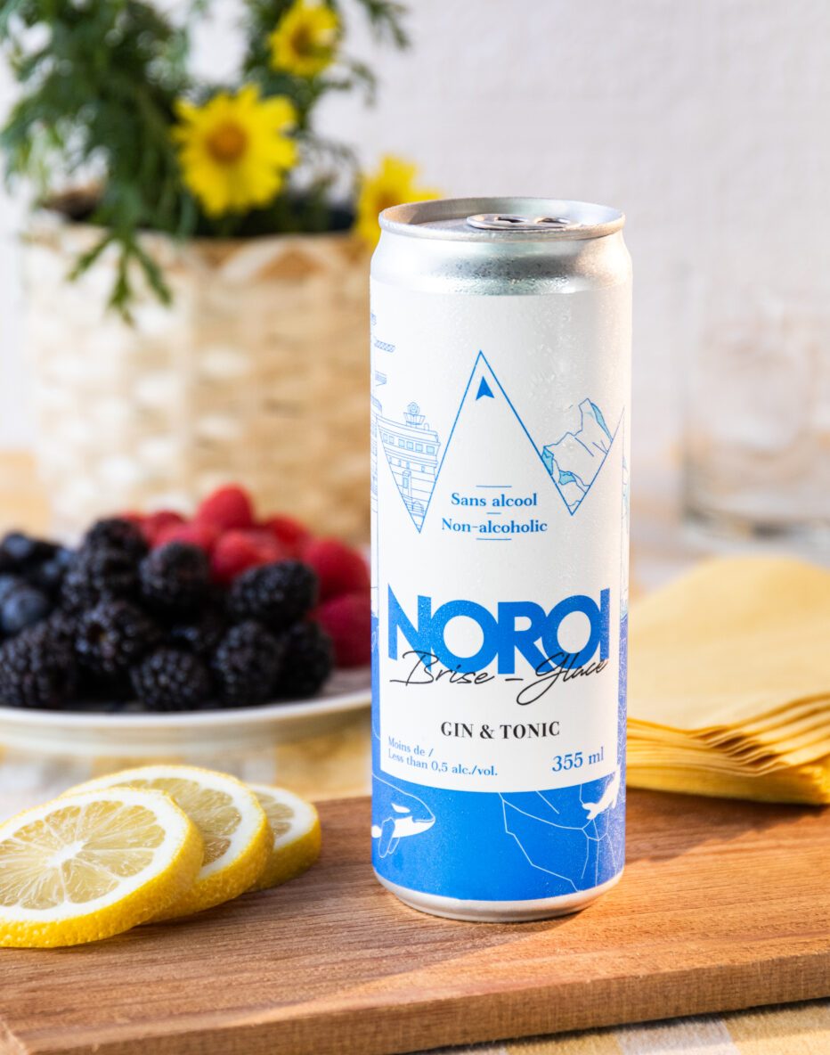 Brise-glace: prêt à boire sans alcool au gin-tonic Brise-glace: non-alcoholic gin-tonic ready to drink