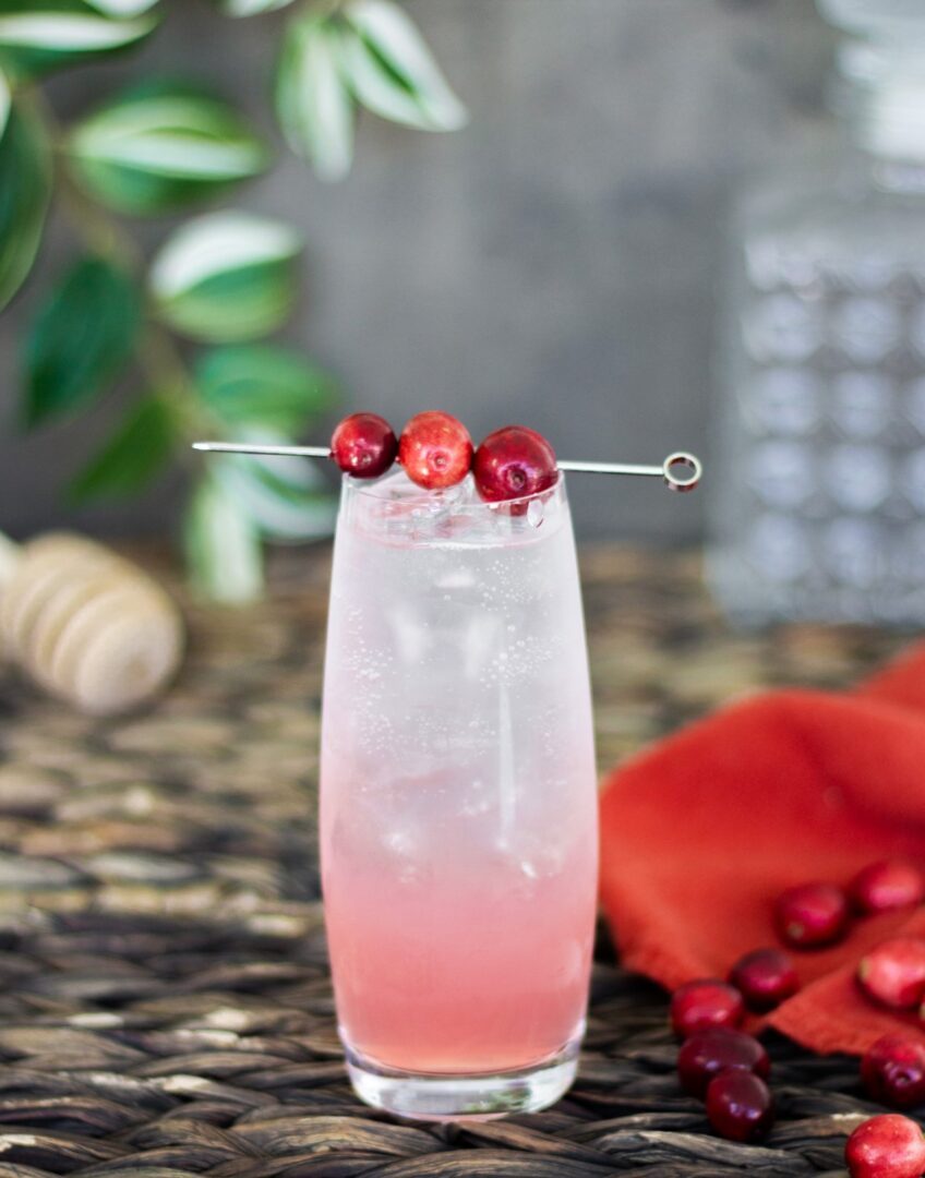 So very berry - cocktail avec la liqueur de canneberge Noroi