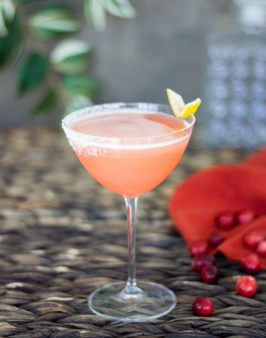 Promenade en traineau - cocktail à la liqueur de canneberge Noroi