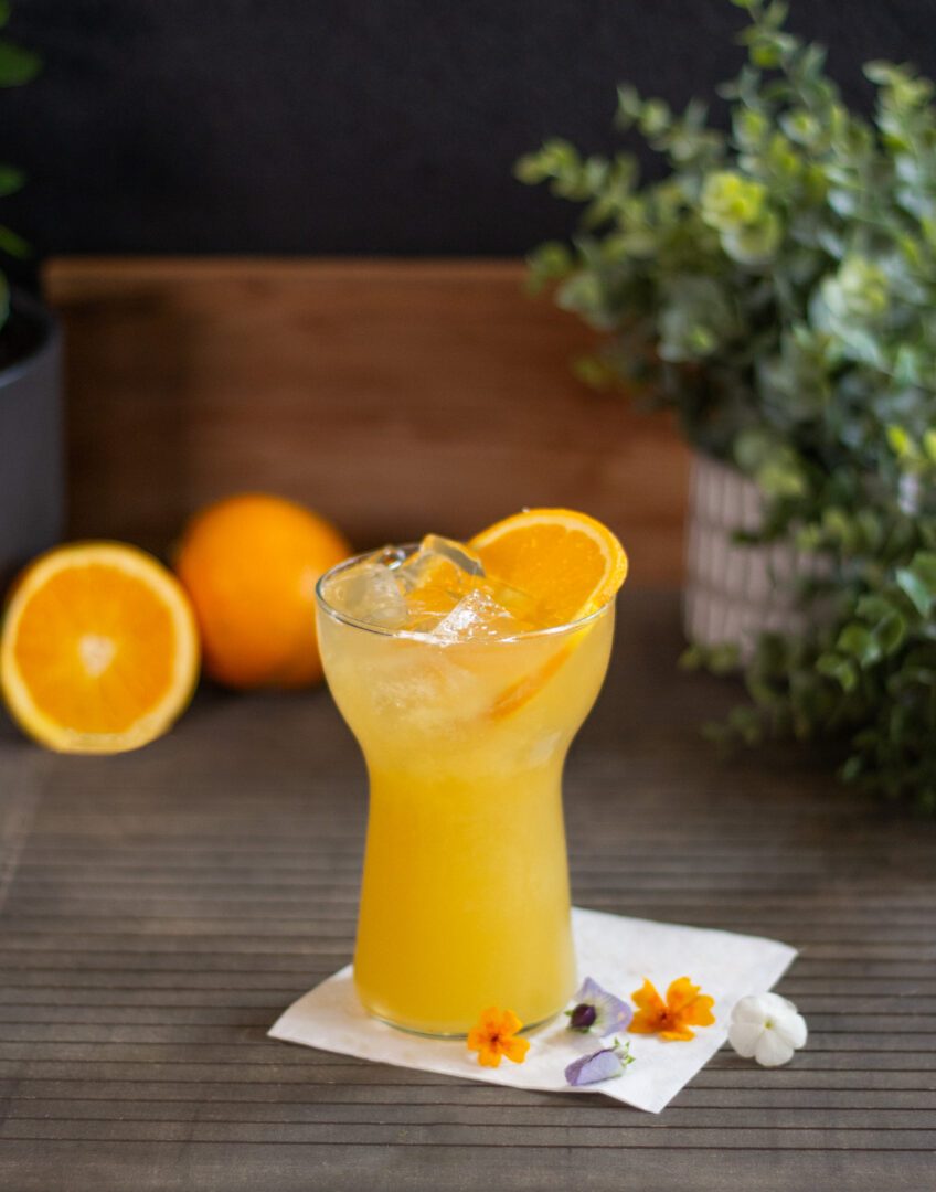 Recette sans alcool sous l'oranger, fait avec du rhum sans alcool Esprit-des-caraïbes Noroi